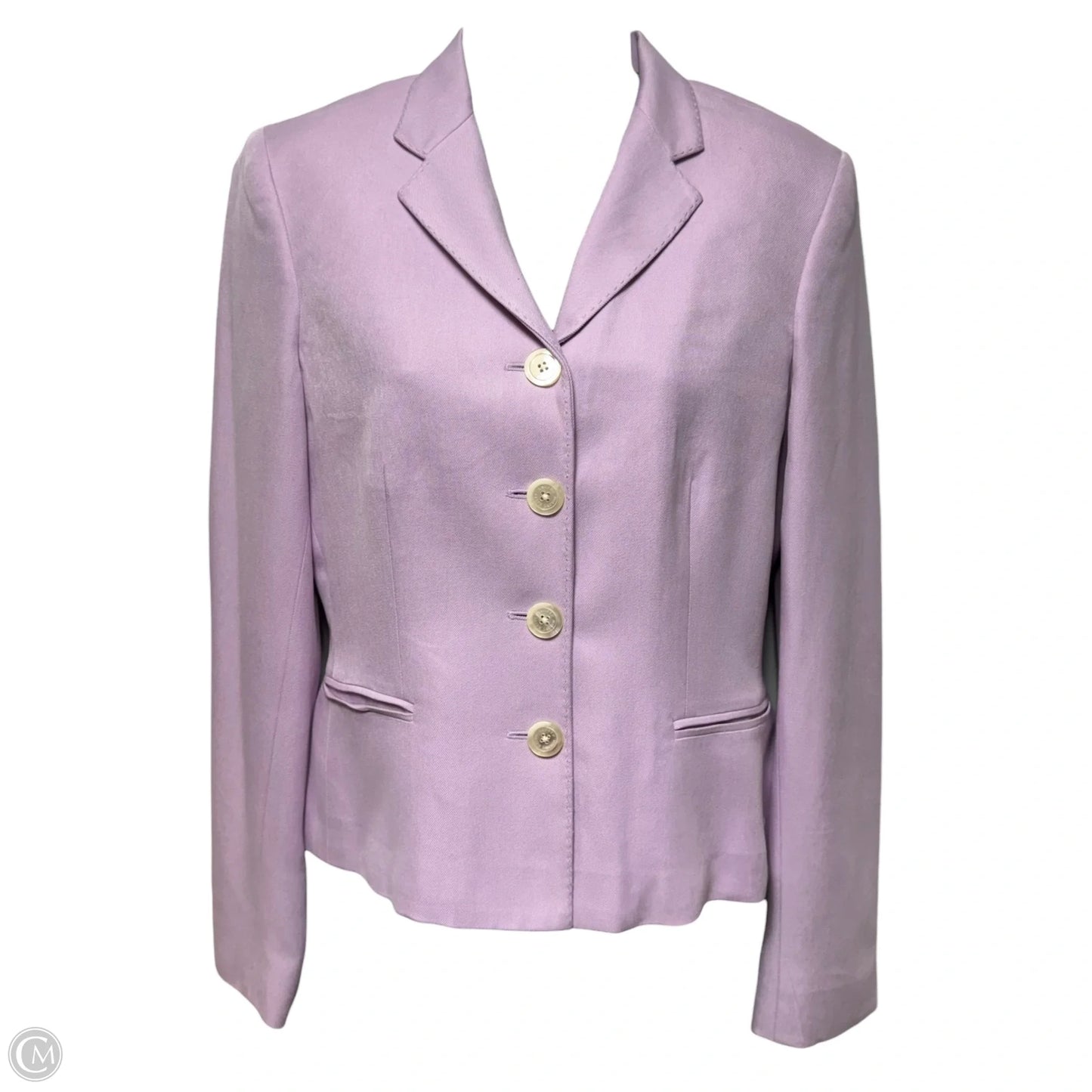 Silk Blazer By Lauren By Ralph Lauren In Purple, Size: 4