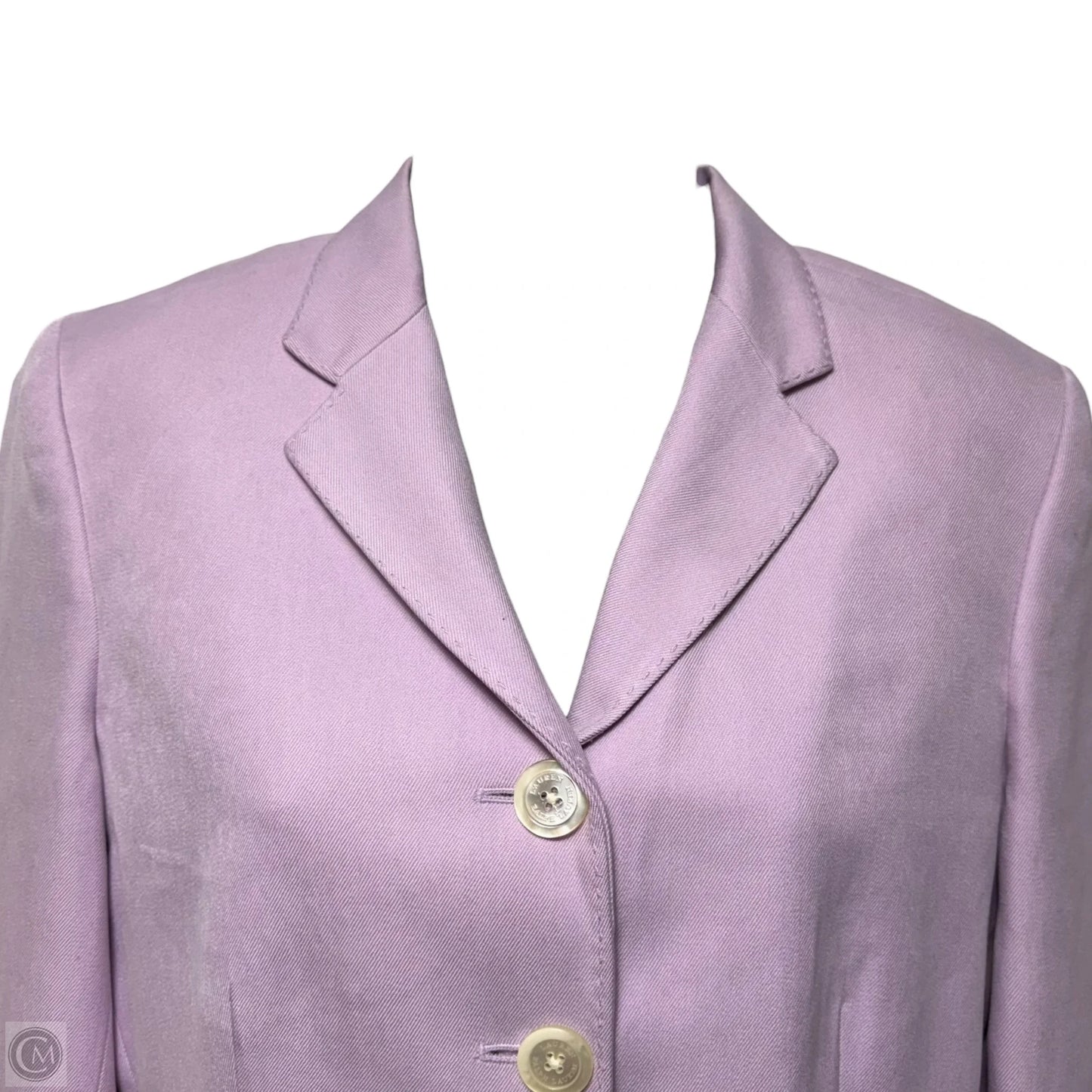 Silk Blazer By Lauren By Ralph Lauren In Purple, Size: 4