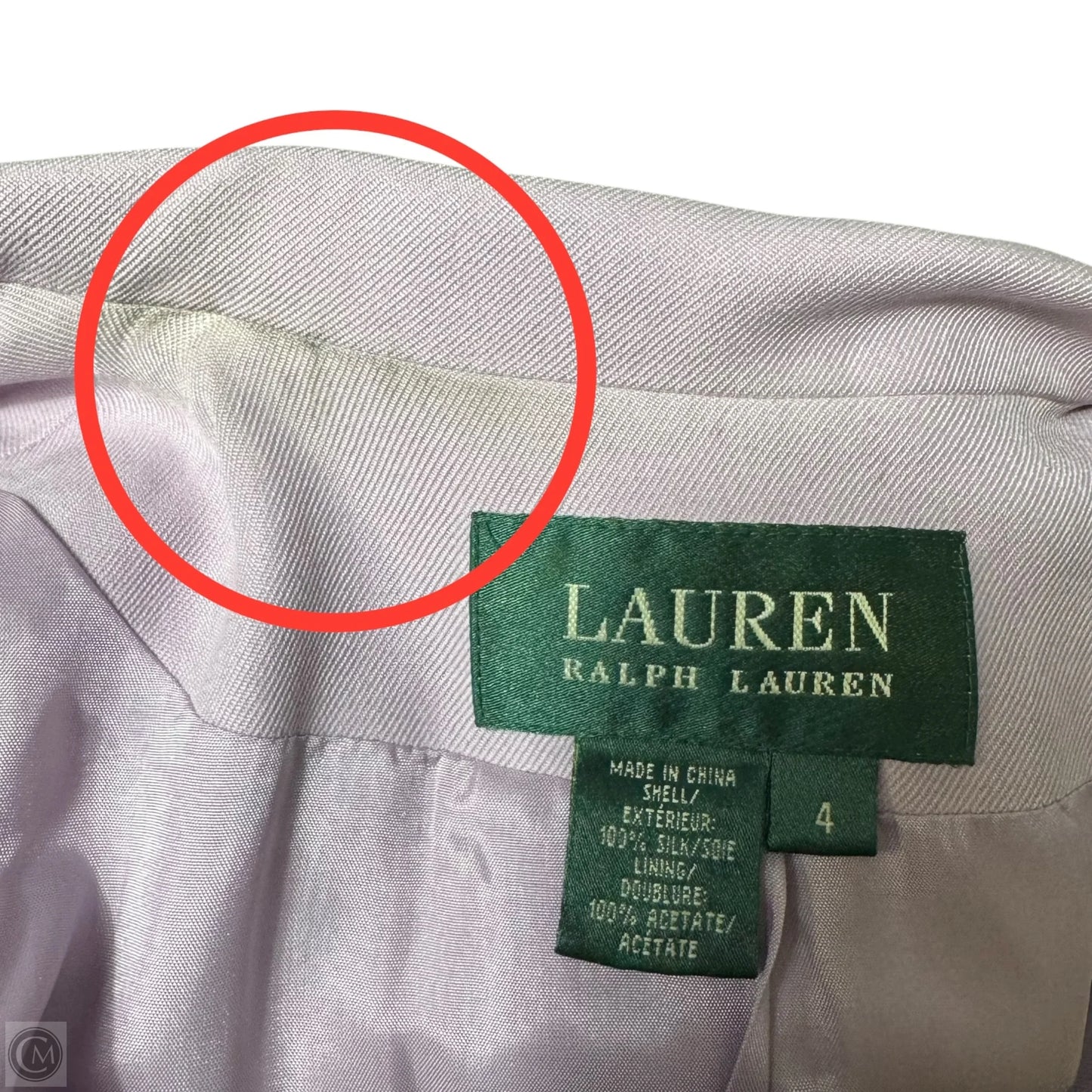 Silk Blazer By Lauren By Ralph Lauren In Purple, Size: 4