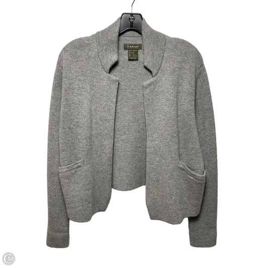 Merino Wool Sweater Cardigan By Ariat In Grey, Size: M