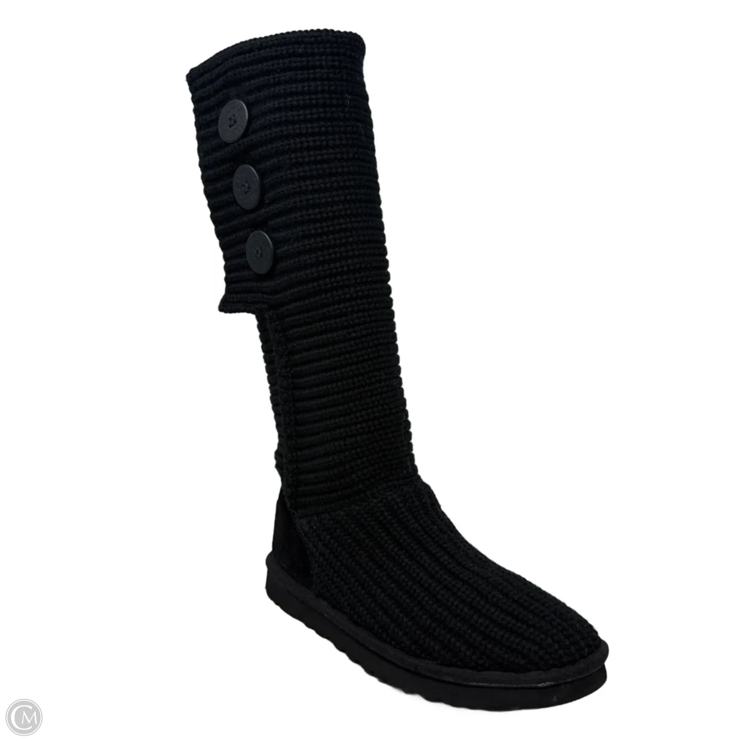 Classic Cardy Boots Designer By Ugg In Black, Size: 8