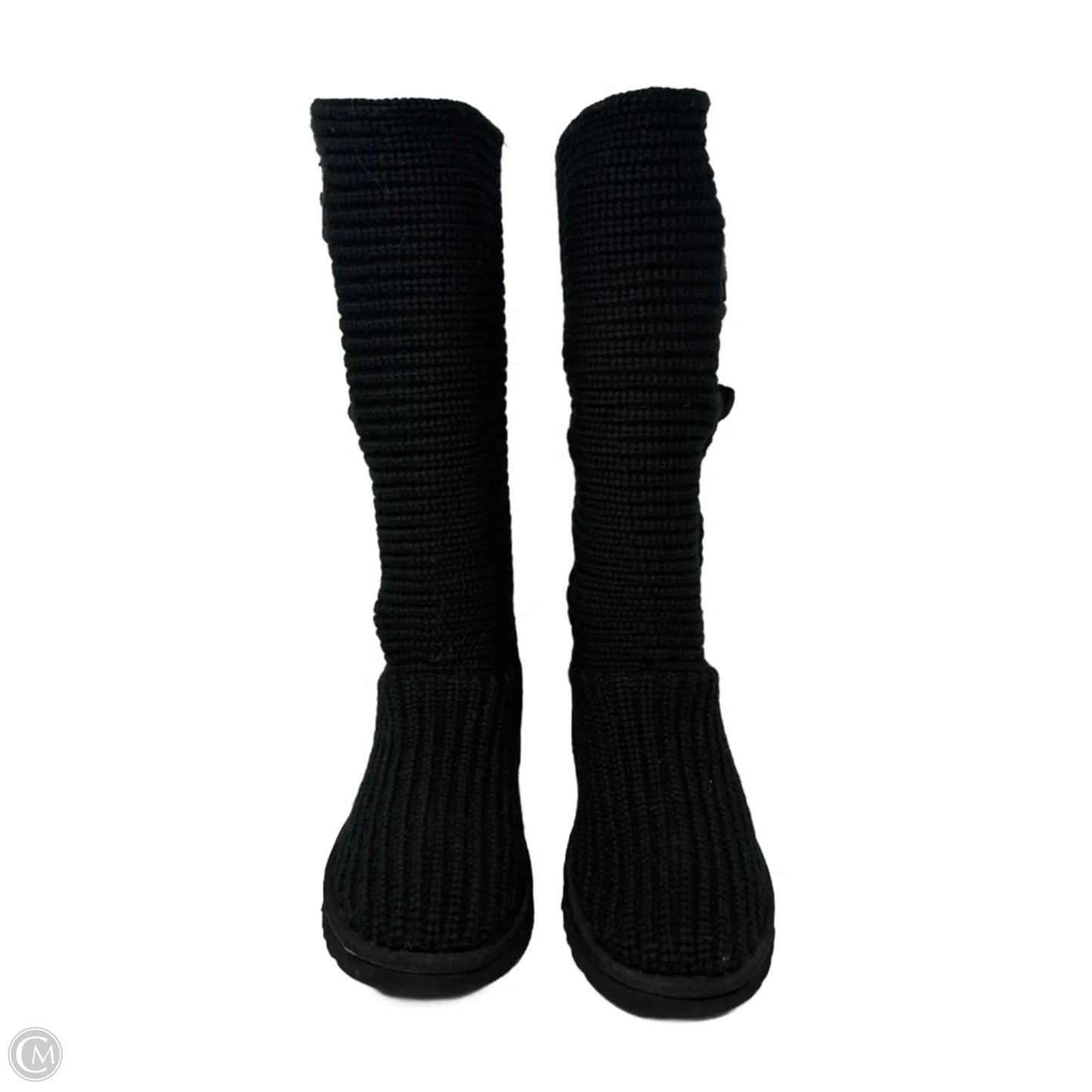 Classic Cardy Boots Designer By Ugg In Black, Size: 8