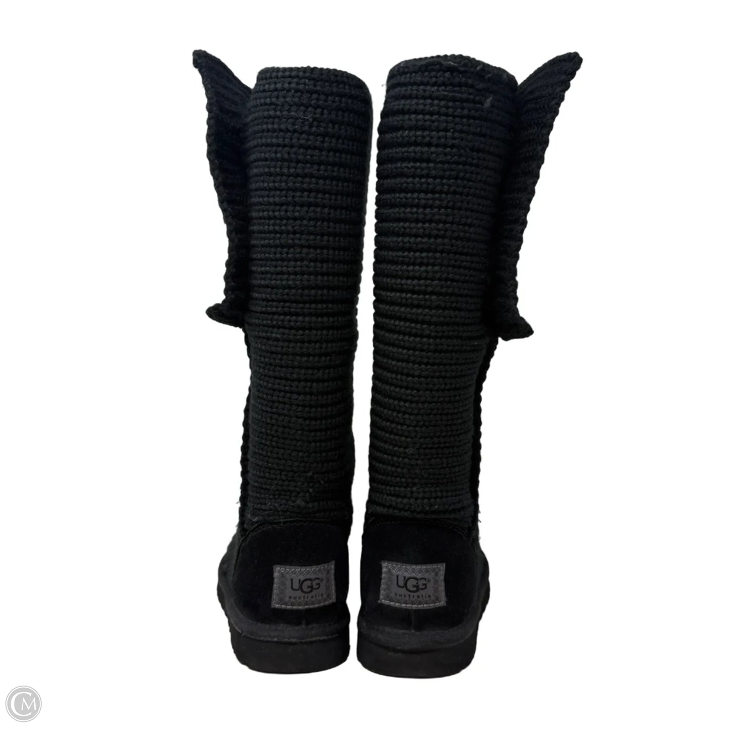 Classic Cardy Boots Designer By Ugg In Black, Size: 8