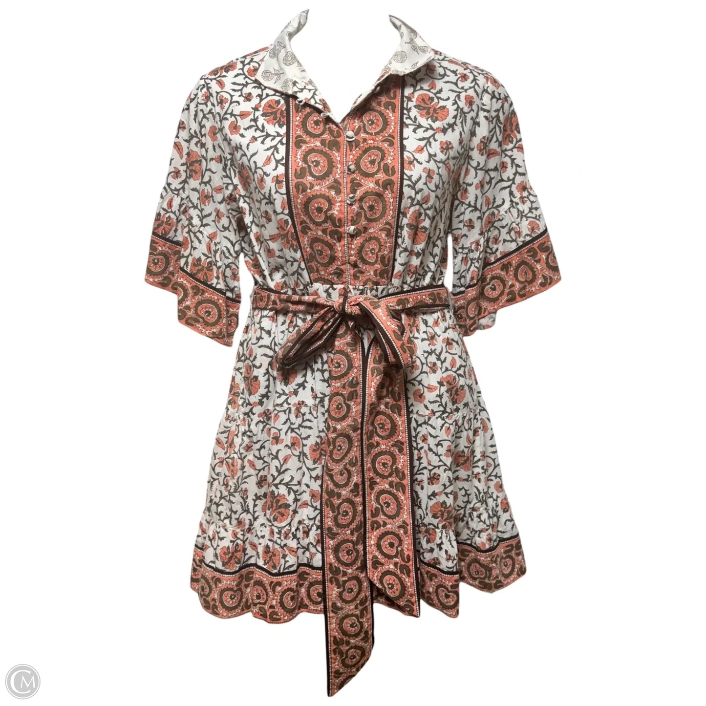 Hamilton Shorty Kaftan Dress By Sue Sartor In Floral Print, Size: L