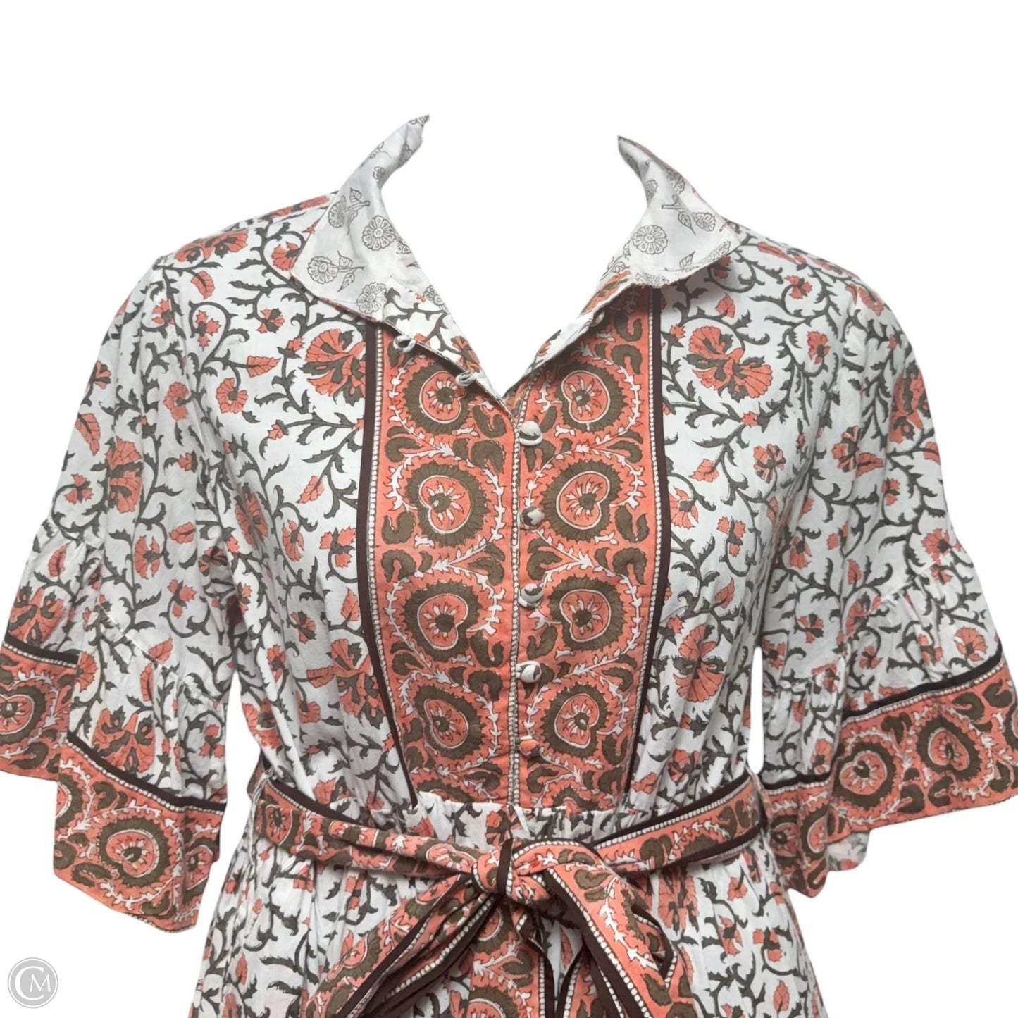 Hamilton Shorty Kaftan Dress By Sue Sartor In Floral Print, Size: L