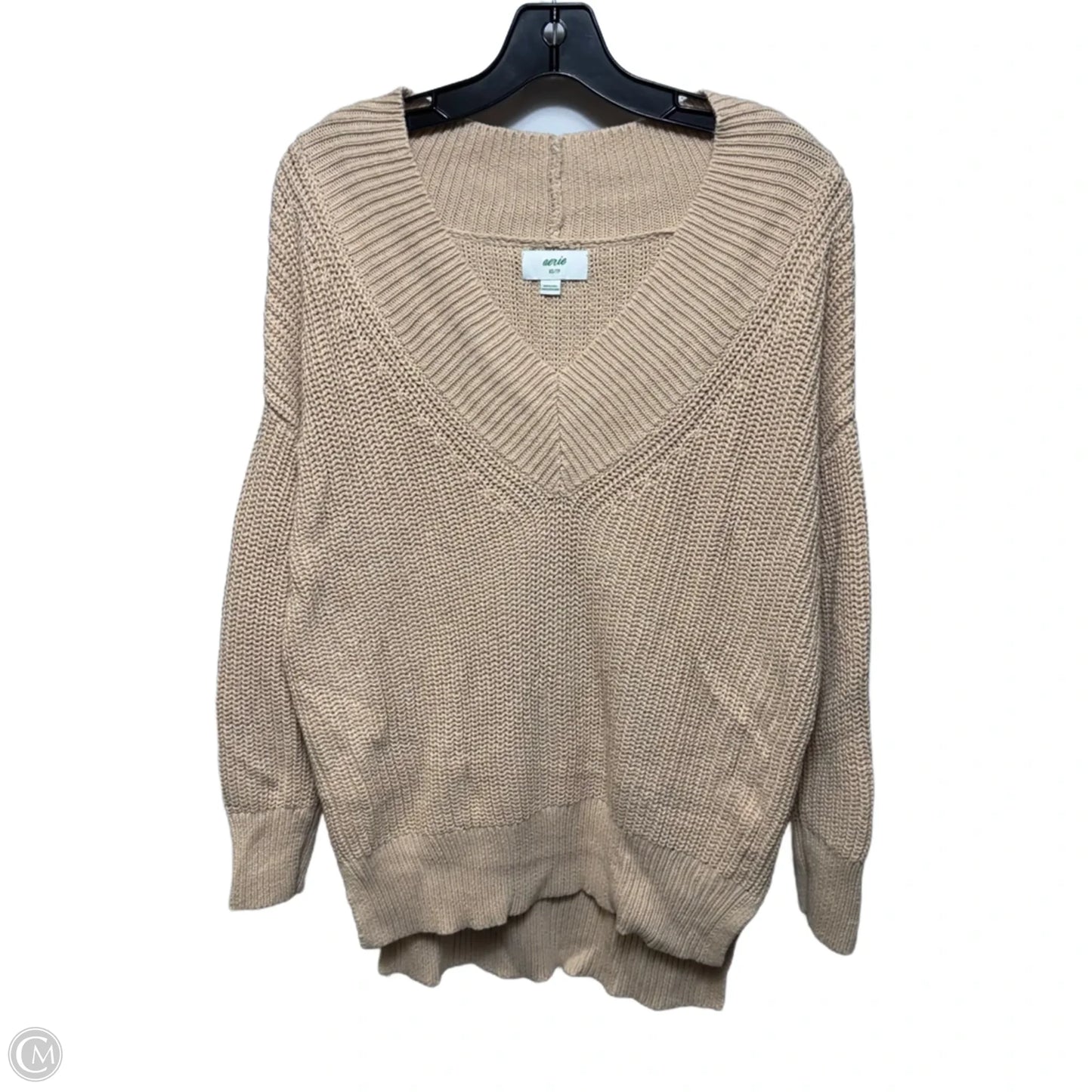 Sandalwood V-Neck Pullover Sweater By Aerie In Beige, Size: XS