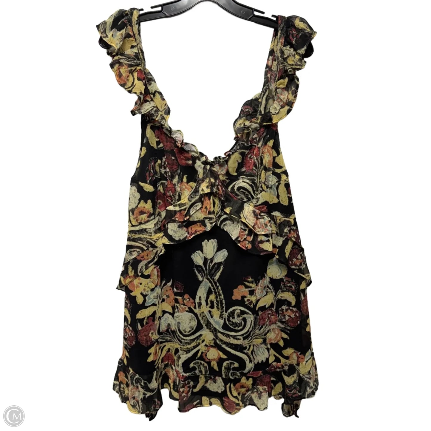 Tunic Sleeveless By Free People In Black & Green, Size: L