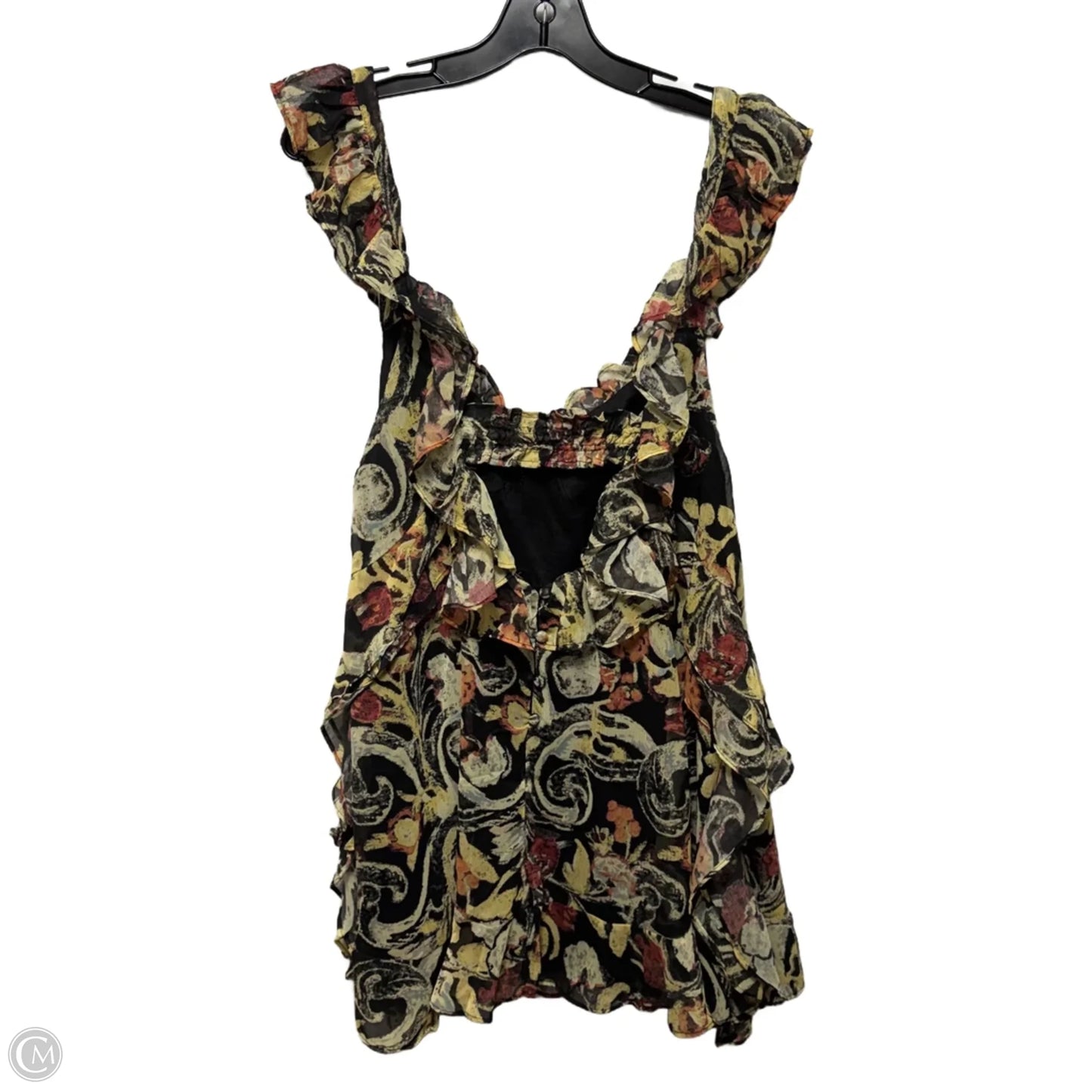 Tunic Sleeveless By Free People In Black & Green, Size: L