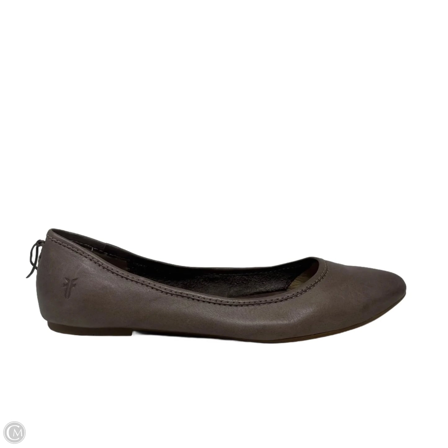 Regina Pointed Flat Shoes Designer By Frye In Taupe, Size: 9.5