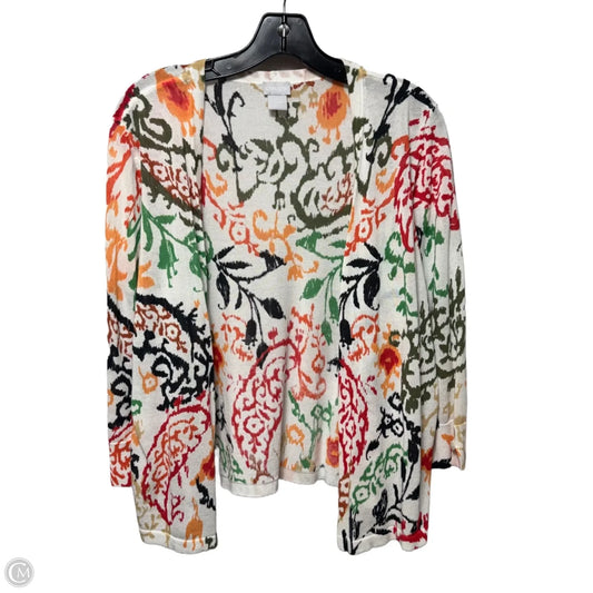 Sweater Cardigan By Chicos In Multi-colored, Size: M