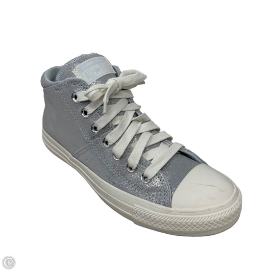 Metallic Shoes Sneakers By Converse In Silver, Size: 7