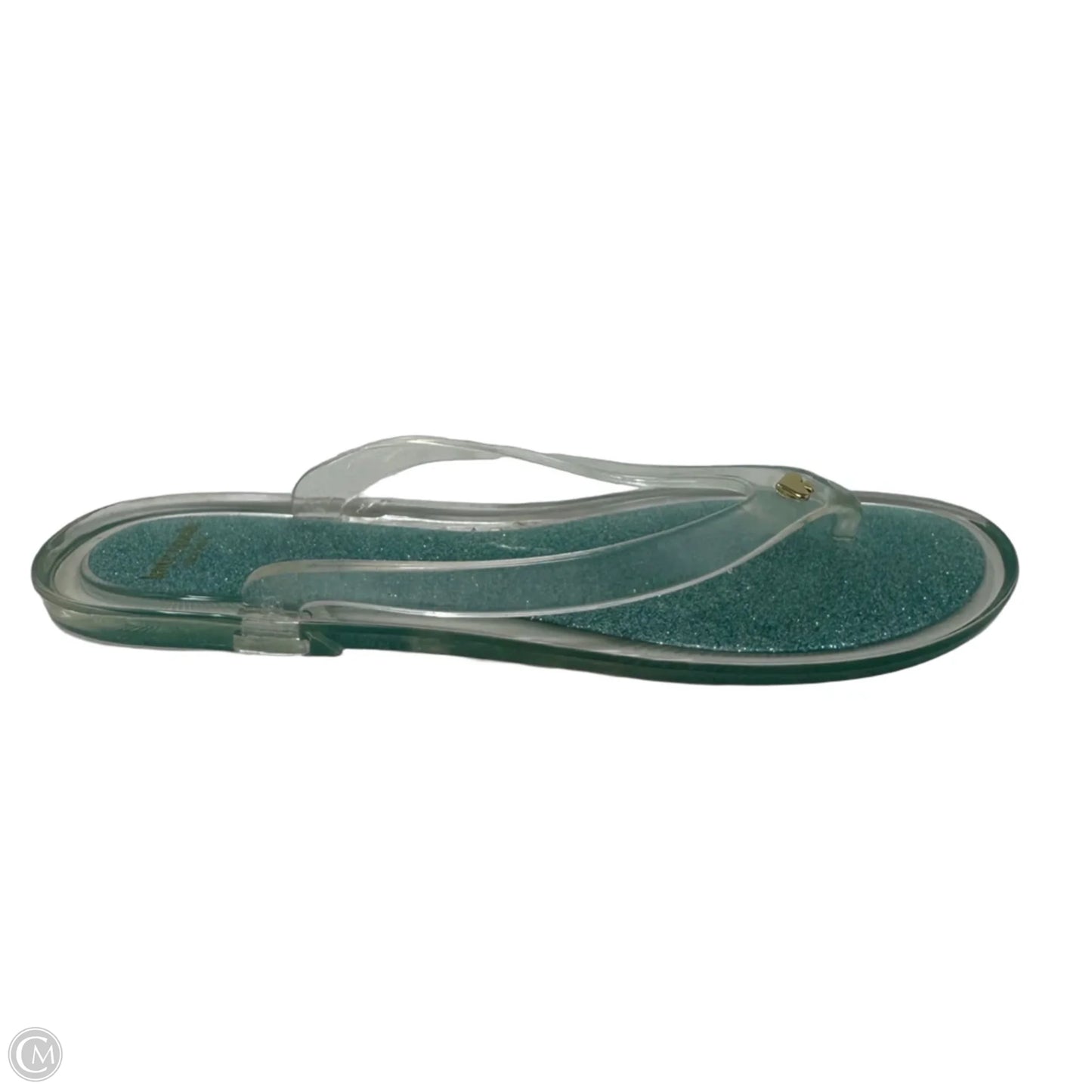 Glitter Jill Sparkle Flip Flop Sandals Designer By Kate Spade In Clear, Size: 7