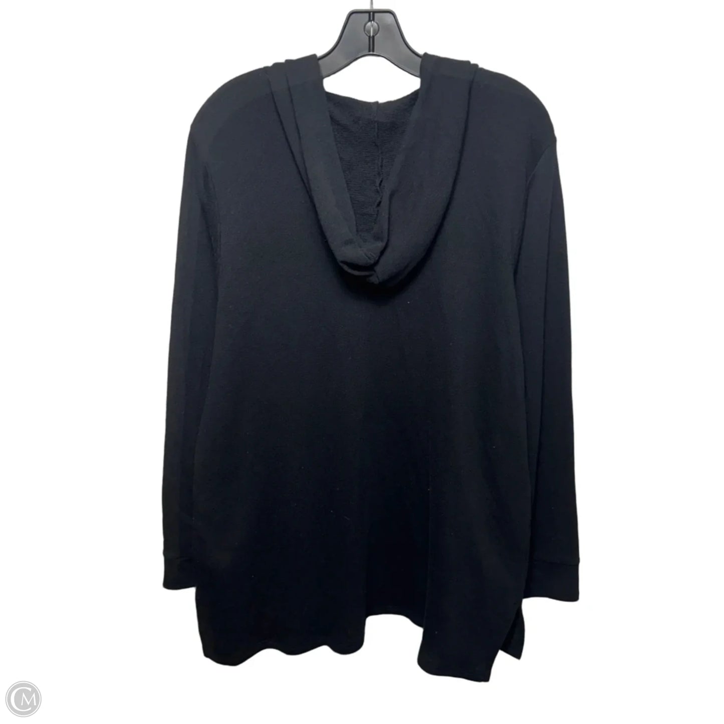 Hoodie Top Long Sleeve By Michael By Michael Kors In Black, Size: 1x