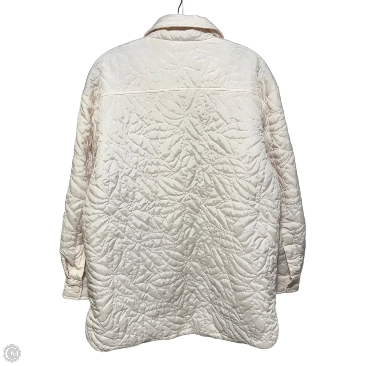 Coat Puffer & Quilted By Tribute In Cream, Size: S