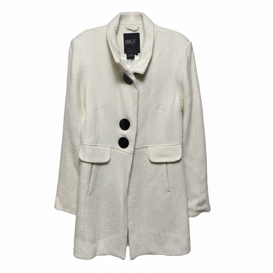 Wool Blend Coat By Bke In Cream, Size: L
