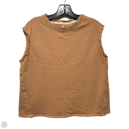 Top Sleeveless By M&S Body In Tan, Size: 12