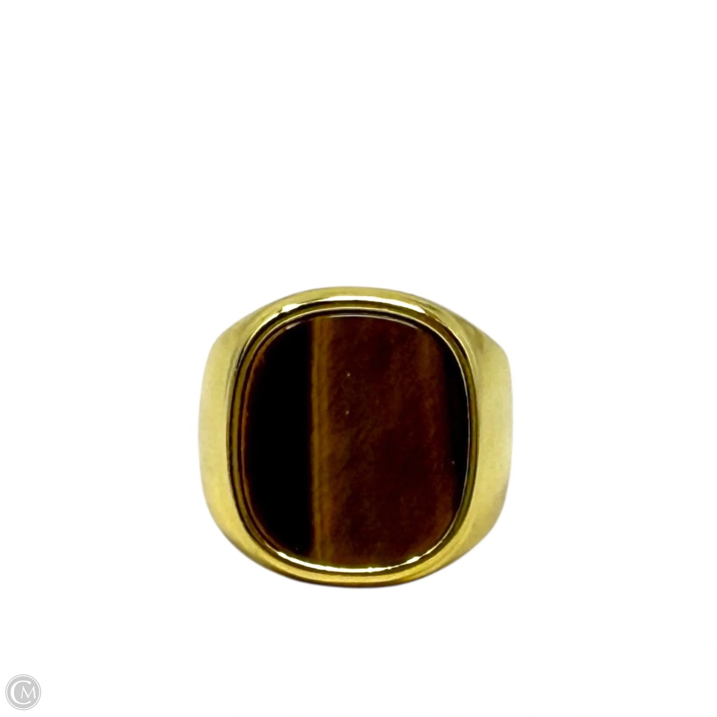 18k Gold Plate Tiger Eye Statement Ring By Sahira, Size: 8