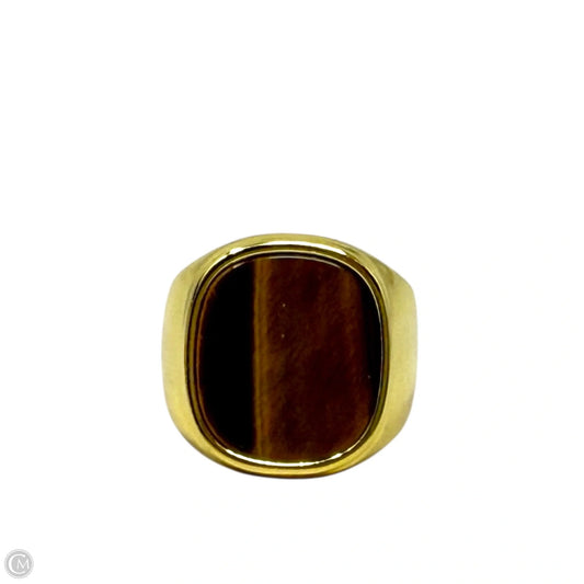 18k Gold Plate Tiger Eye Statement Ring By Sahira, Size: 8
