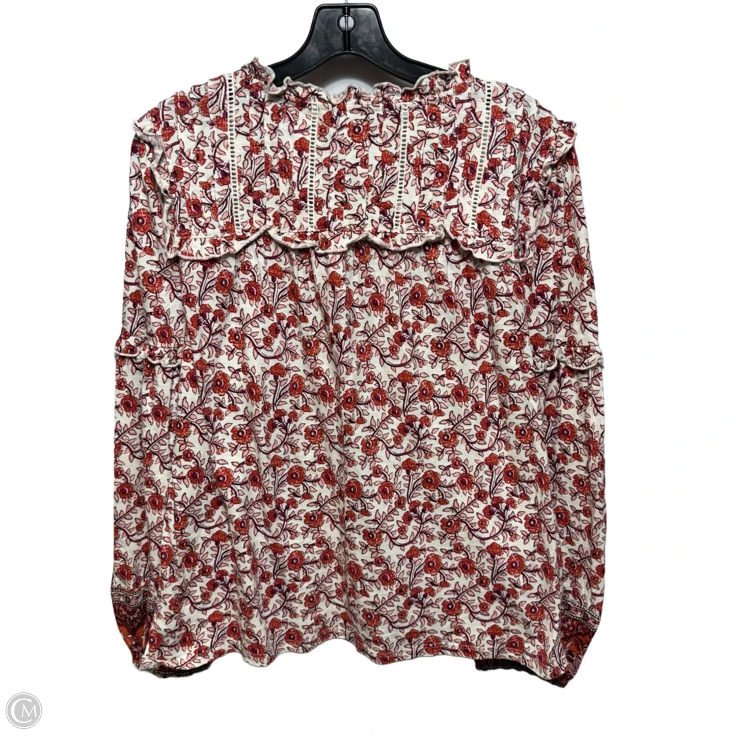 Top Long Sleeve By Wonderly In Floral Print, Size: L