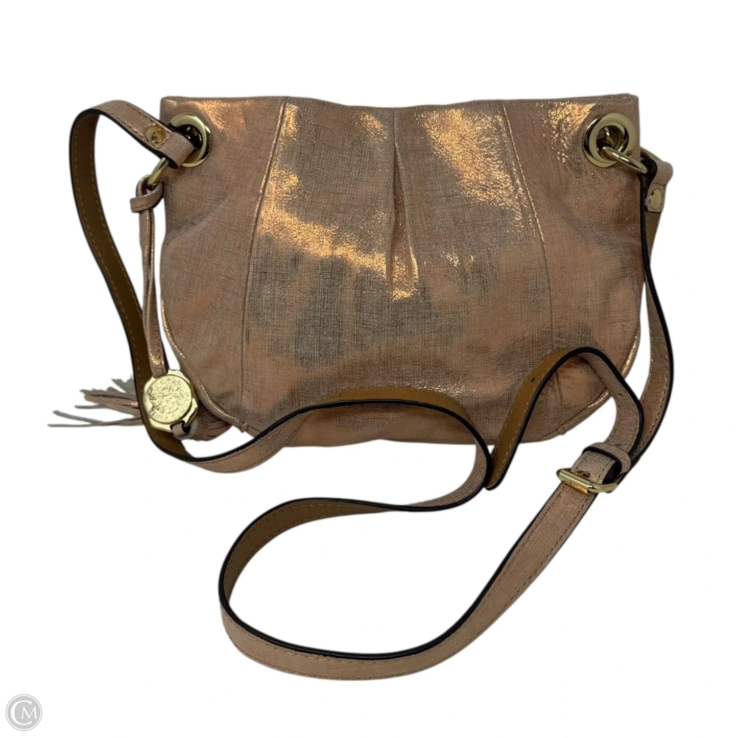 Metallic Crossbody Leather By Vince Camuto, Size: Small