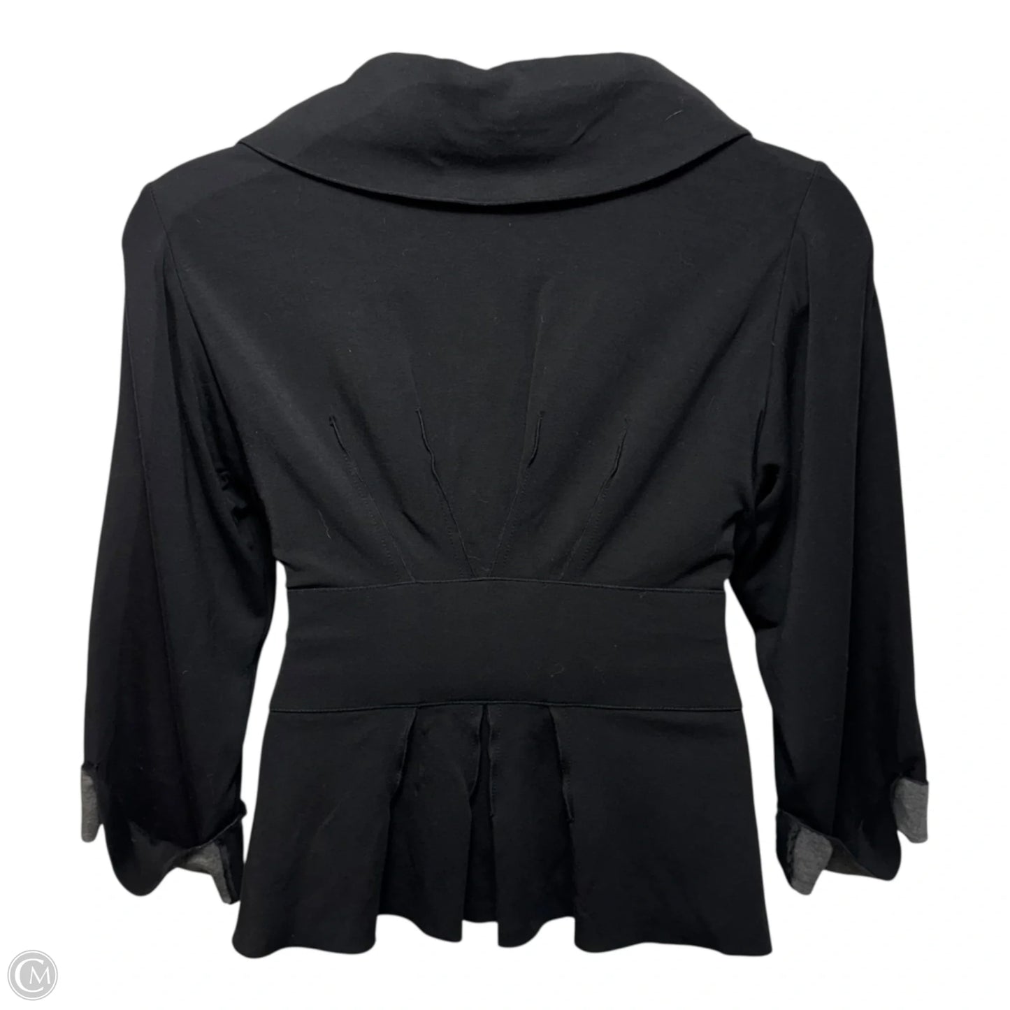 Sheena Belted Two Tone Jacket By Theory In Black, Size: L