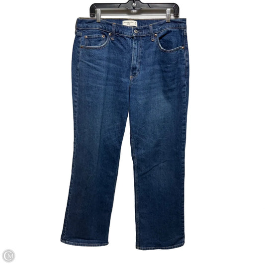 The Baggy Low Rise Jeans By Abercrombie And Fitch In Blue Denim, Size: 10/30
