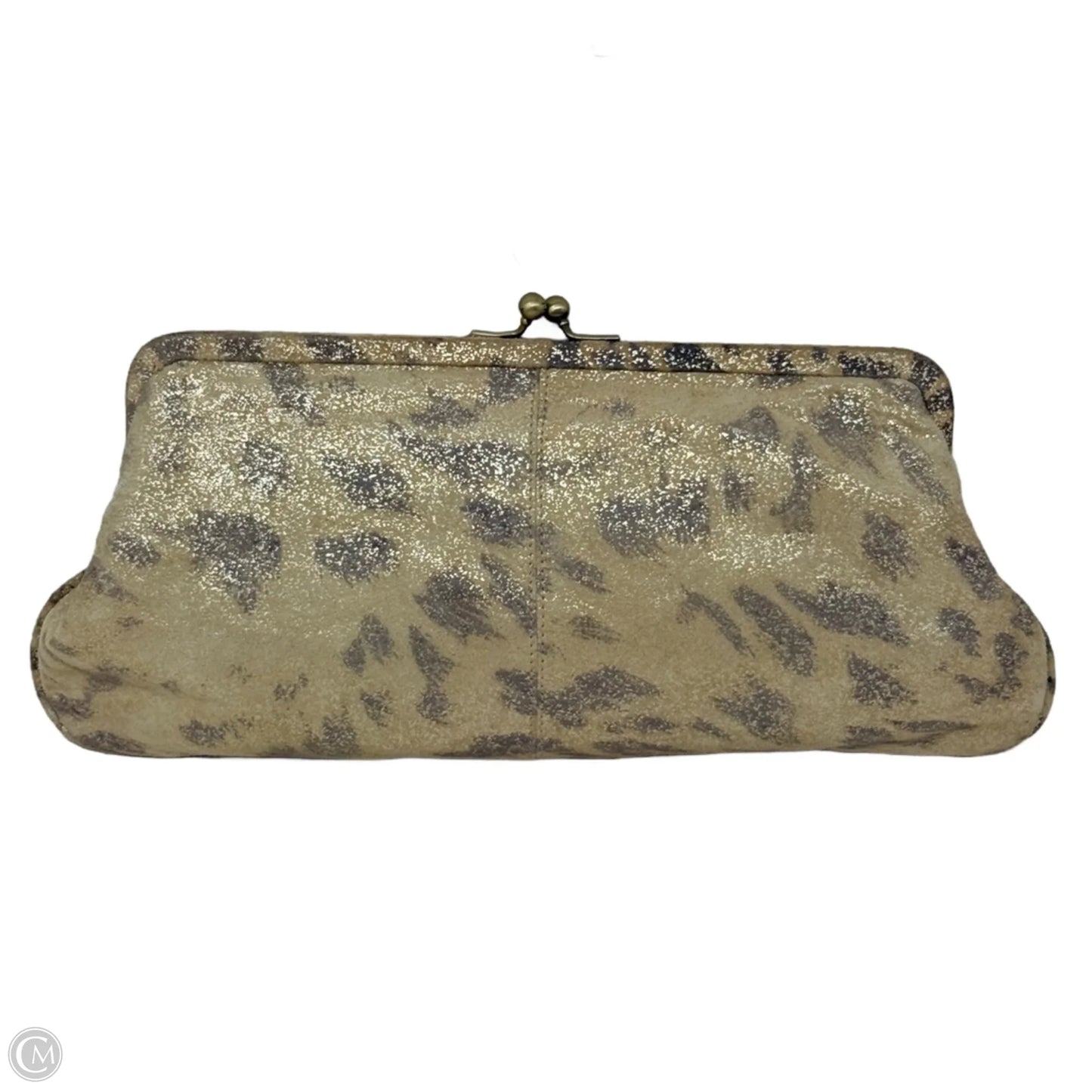 Frame Leopard Print Leather Kiss Lock Clutch By Hobo Intl, Size: Small
