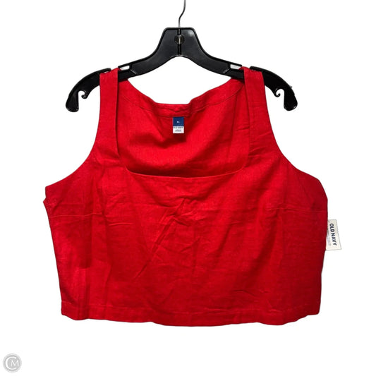 Top Sleeveless By Old Navy In Red, Size: Xl