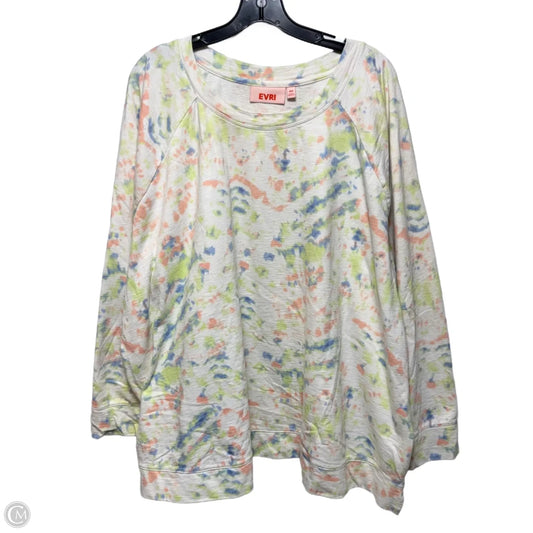 Sweatshirt By Evri In Tie Dye Print, Size: 4x