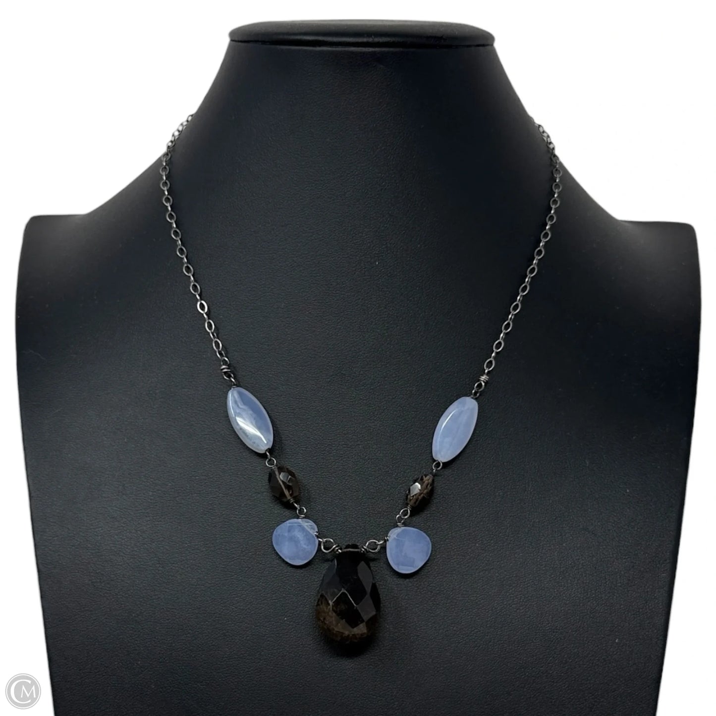 Faceted Smokey Quartz Y-drop Necklace