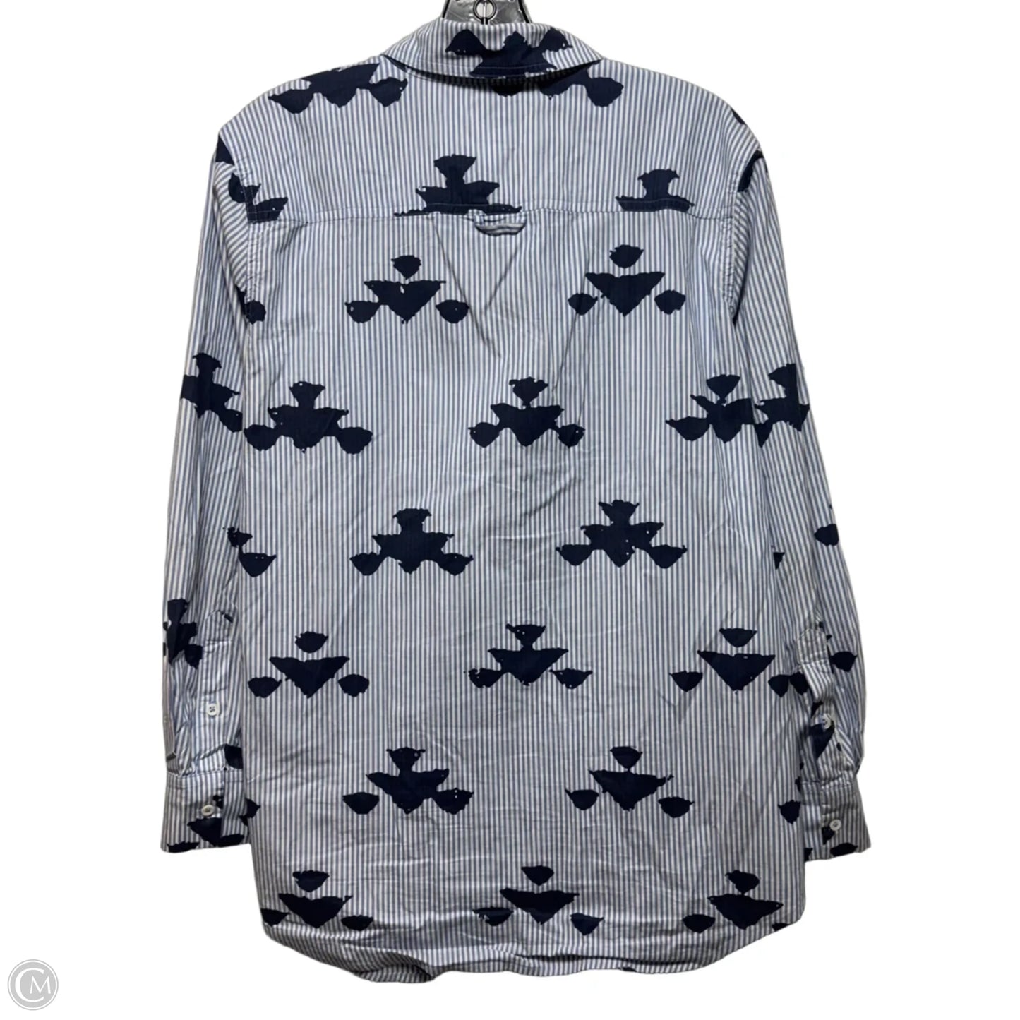 Top Long Sleeve By Nic + Zoe In Striped Pattern, Size: M