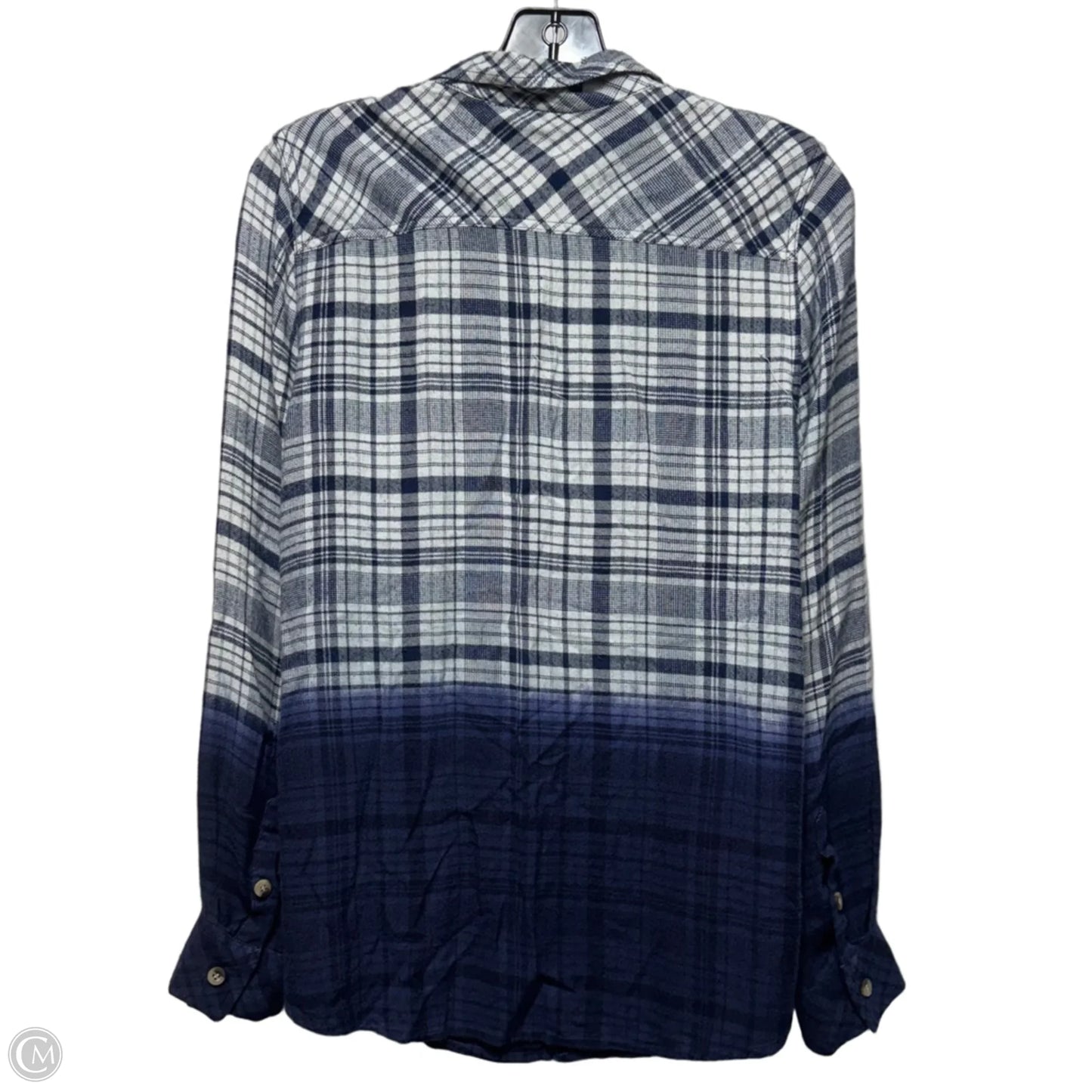 Top Long Sleeve By Tolani In Plaid Pattern, Size: M