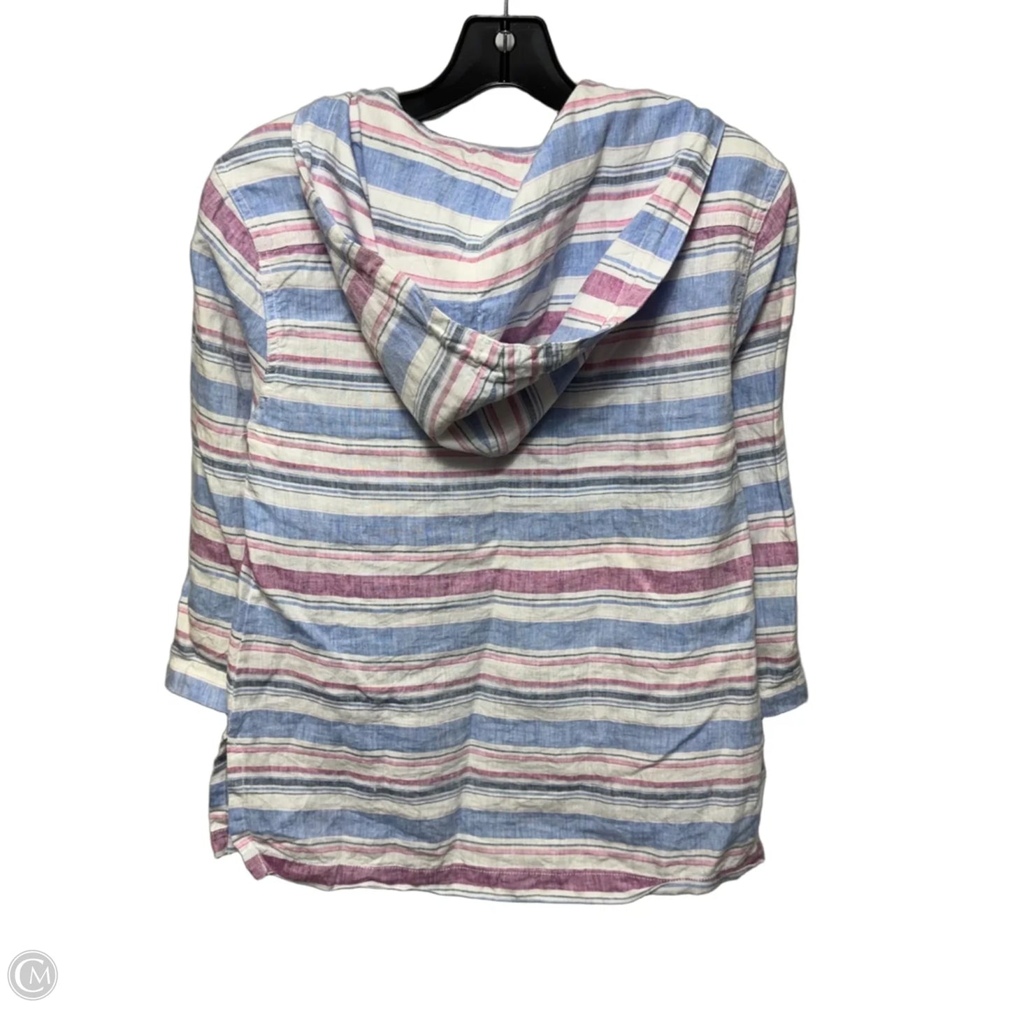 Linen Top Long Sleeve By Tommy Bahama In Striped Pattern, Size: XS
