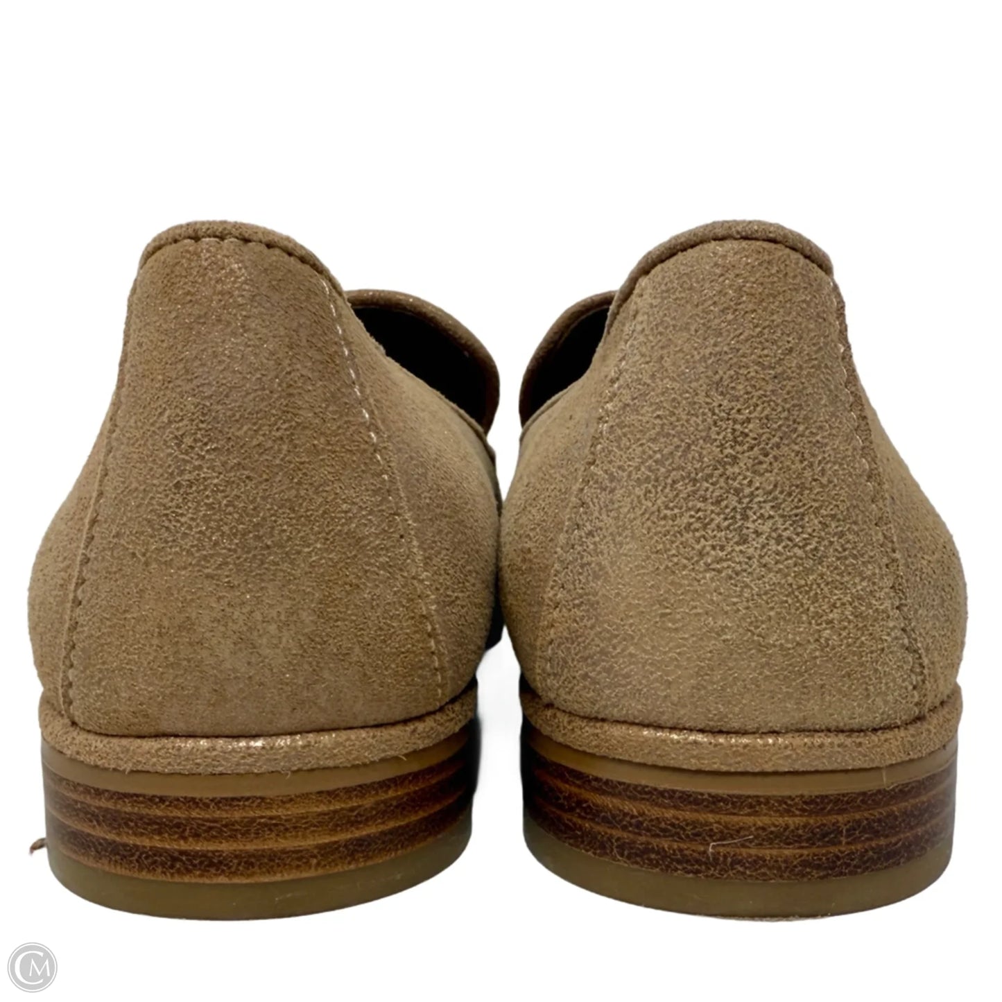 Tamryn Brushed Metallic Suede Loafers By Donald Pliner In Bronze, Size: 8.5