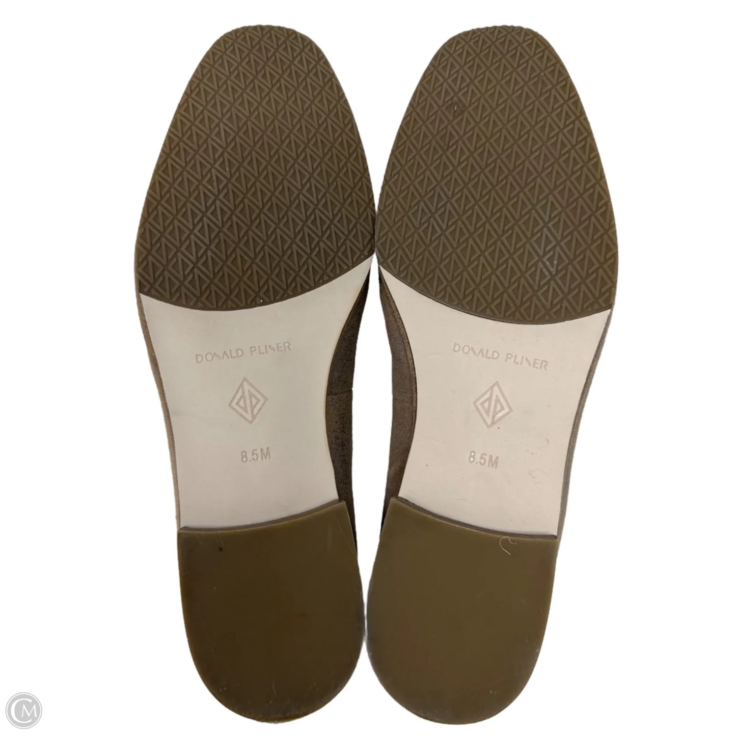 Tamryn Brushed Metallic Suede Loafers By Donald Pliner In Bronze, Size: 8.5