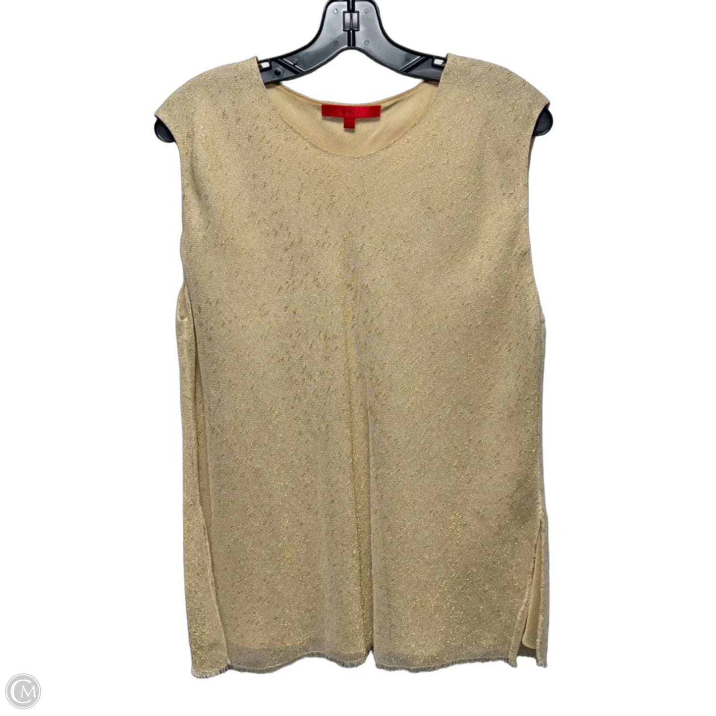 Top Sleeveless By Clothes Mentor In Gold, Size: 2