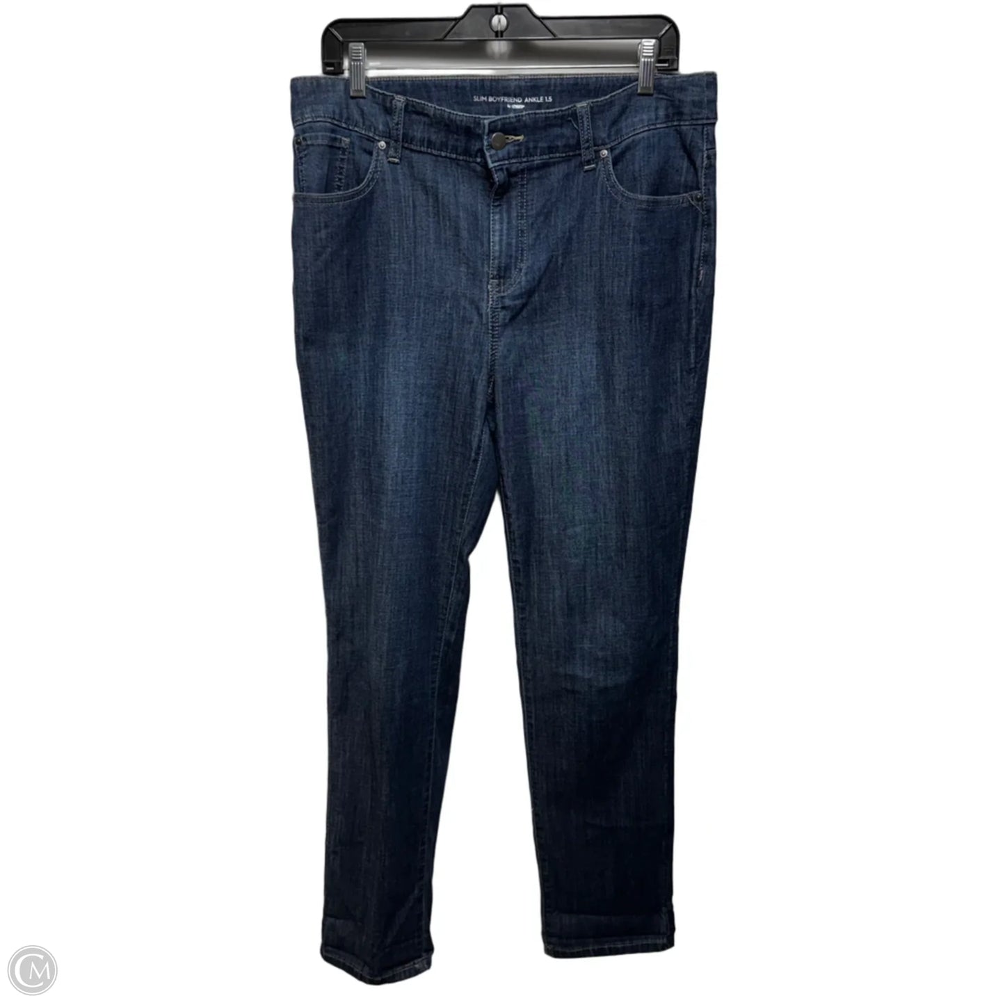 Slim Boyfriend Ankle Jeans By Chicos In Blue Denim, Size: 10