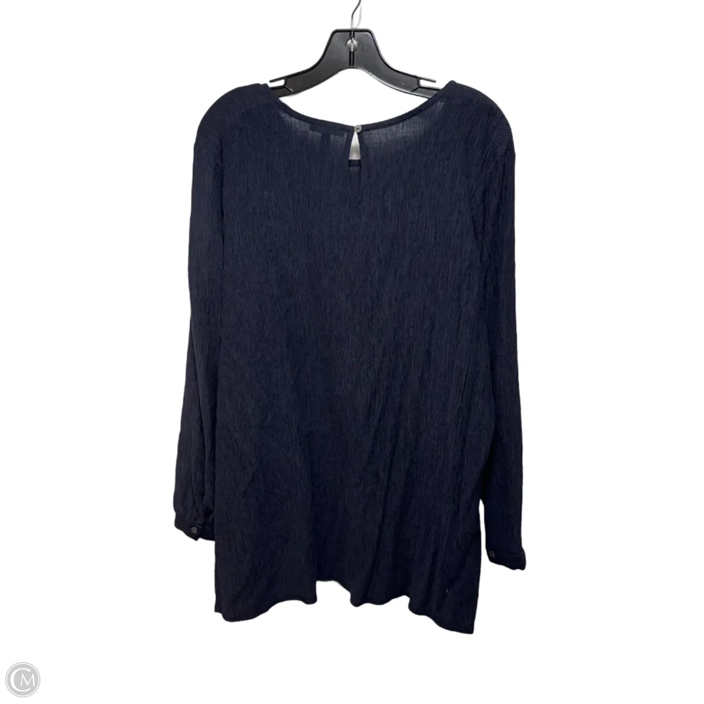 Top Long Sleeve By Eileen Fisher In Navy, Size: Xl