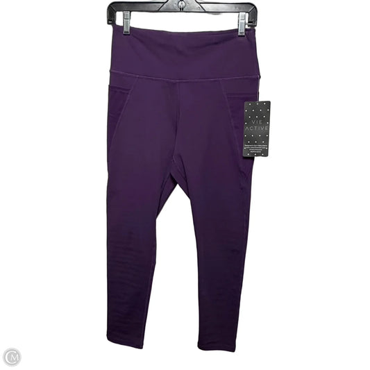 Athletic Leggings By Vie Active In Purple, Size: L