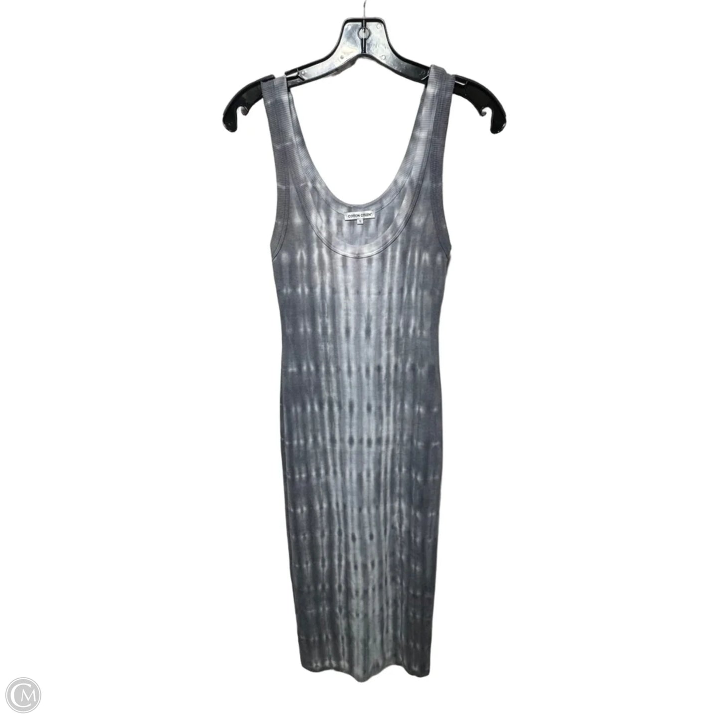 The Verona Midi Dress By Cotton Citizen In Grey & White, Size: S