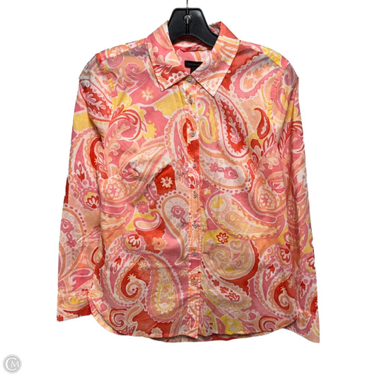 Top Long Sleeve By Talbots In Orange & Pink, Size: XS