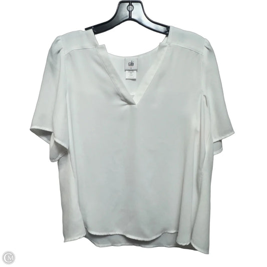 Top Short Sleeve By Cabi In White, Size: S