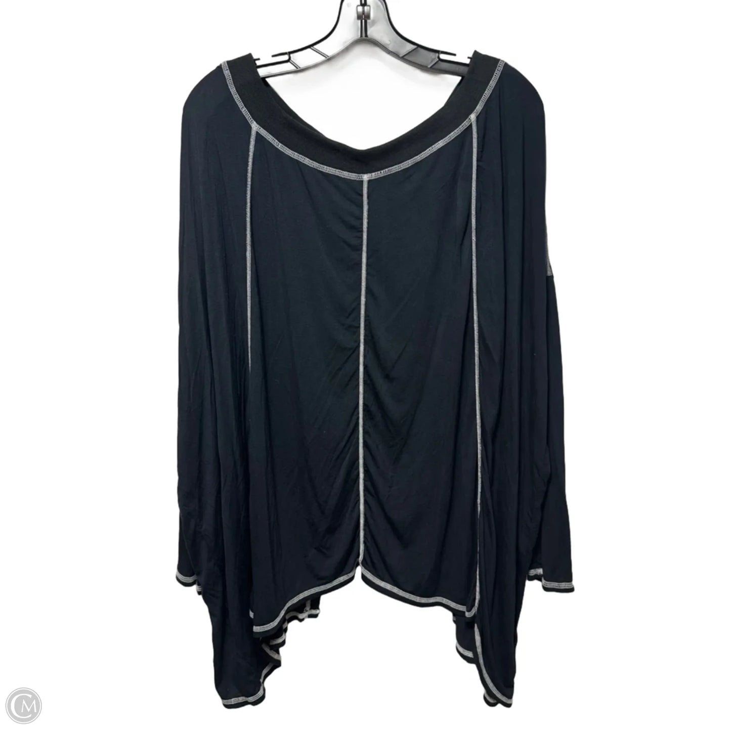 Split Back Athletic Top Long Sleeve Crewneck By Free People In Black, Size: S