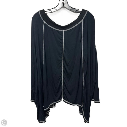 Split Back Athletic Top Long Sleeve Crewneck By Free People In Black, Size: S