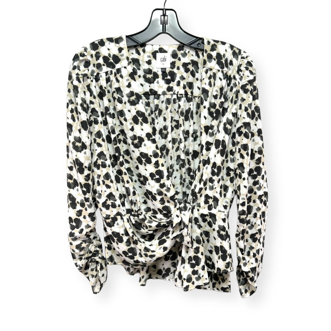 Black & White Top Long Sleeve Cabi, Size Xs