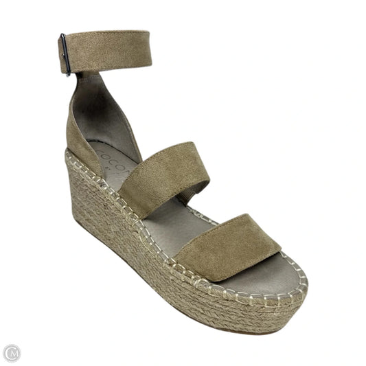 Soire Platform Wedge Sandals By Matisse In Tan Faux Suede, Size: 7.5