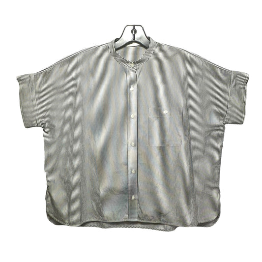 Cotton Poplin Collarless Short-Sleeve Square Shirt By Everlane  Size: M