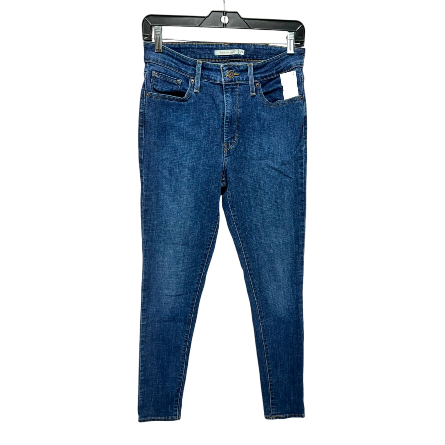 721 High Rise Skinny Jeans Skinny By Levis In Blue Denim, Size: 8