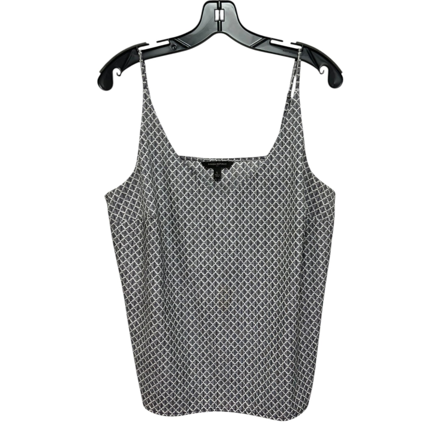 Top Sleeveless By Banana Republic In Black & White, Size: L