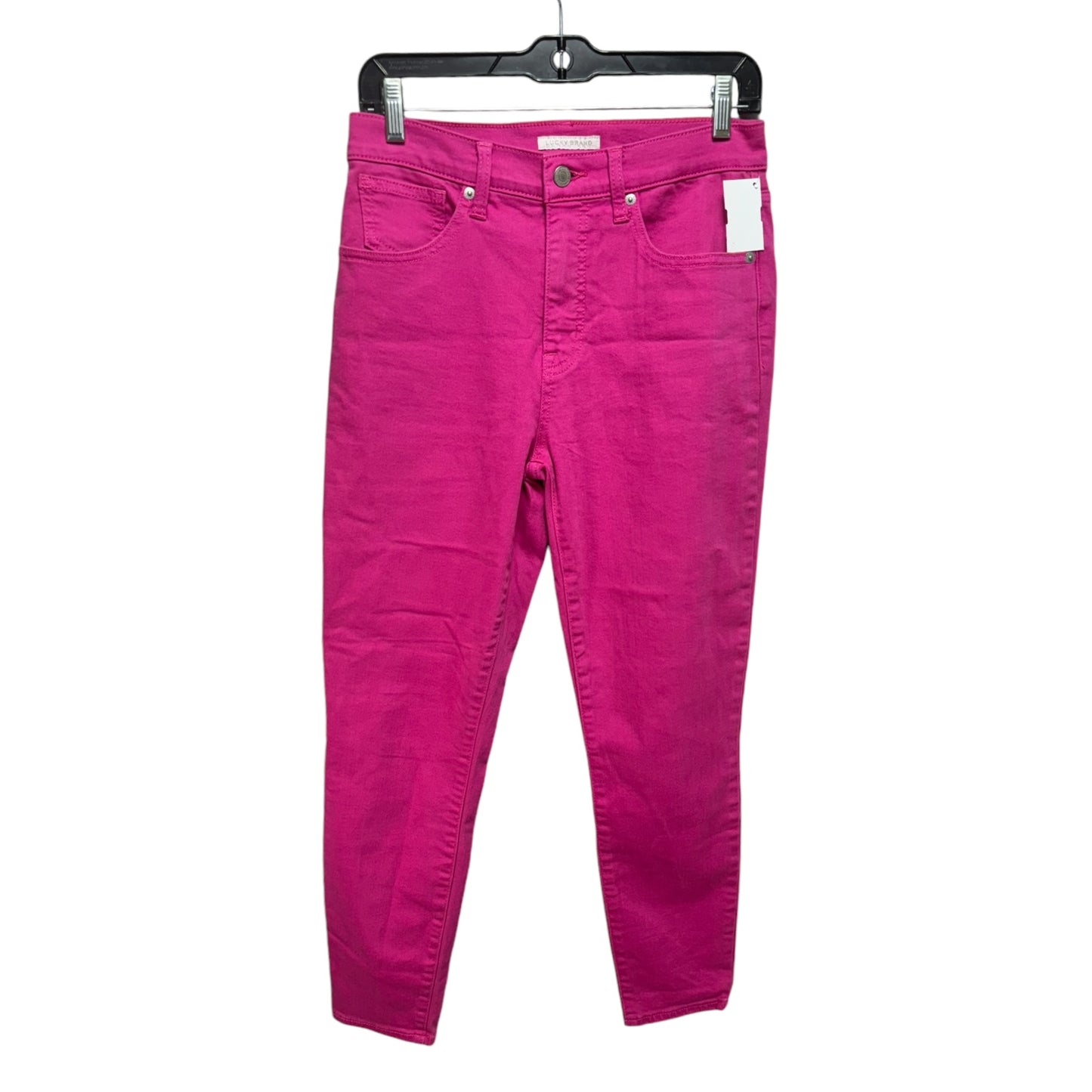 Jeans Cropped By Lucky Brand In Pink Denim Size: 6